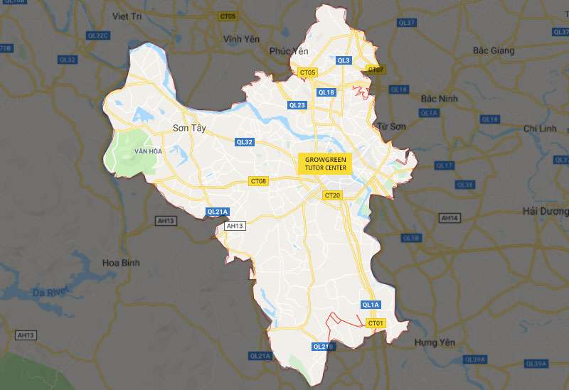 Bản đồ gia sư Hà Nội